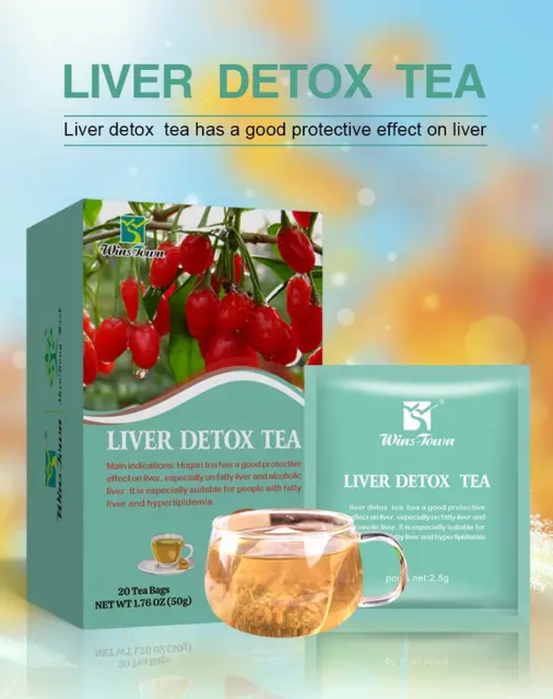 Wins Town Liver Detox Tea | Herbal Tea for Alcoholic Hepatitis, Swollen Liver, and Hyperlipidemia