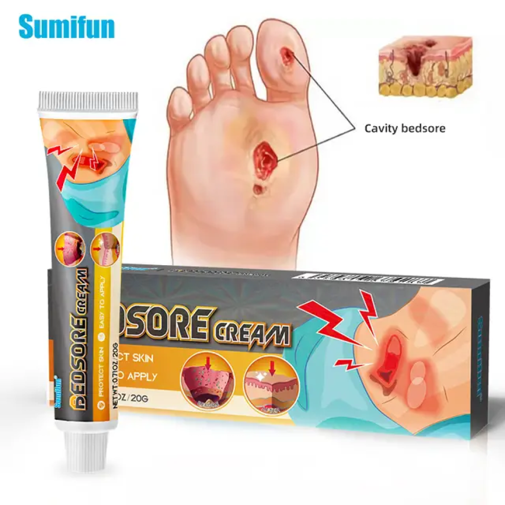 Sumifun Bedsores Treatment Cream Remove Rot Necrotic Tissue Treat Sores Ulcer Wound Healing Ointment Anti-lnfection