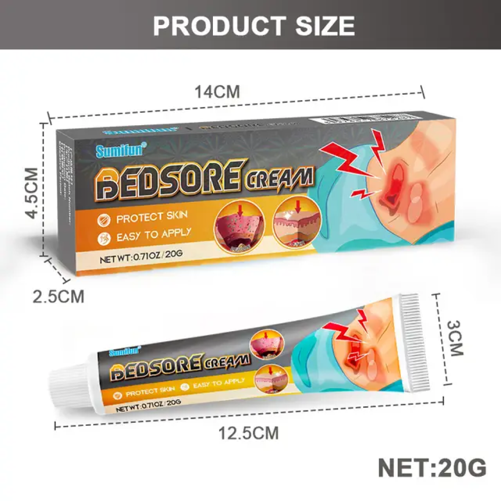 Sumifun Bedsores Treatment Cream Remove Rot Necrotic Tissue Treat Sores Ulcer Wound Healing Ointment Anti-lnfection