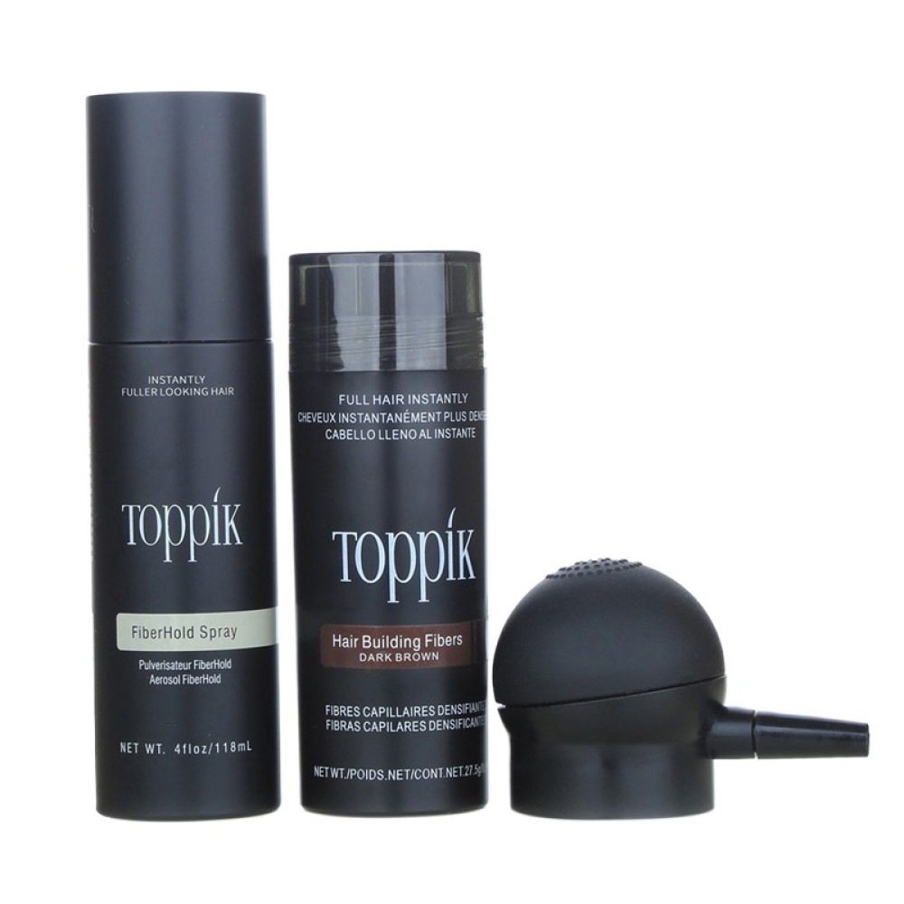 Toppik Hair Fiber, Holding Spray, Applicator Pump Set