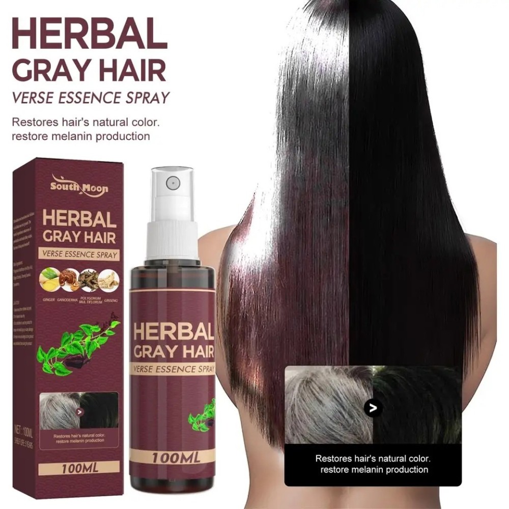 Herbal Black Hair Liquid Polygonum Multiflorum Herbal Essence  Moisturizes and Cares for Natural Black Hair, Smooth and Shiny