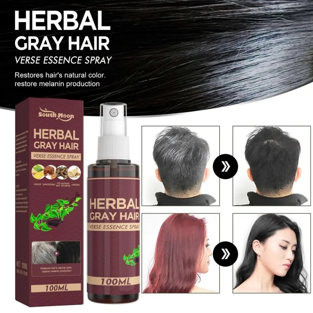 Herbal Black Hair Liquid Polygonum Multiflorum Herbal Essence  Moisturizes and Cares for Natural Black Hair, Smooth and Shiny