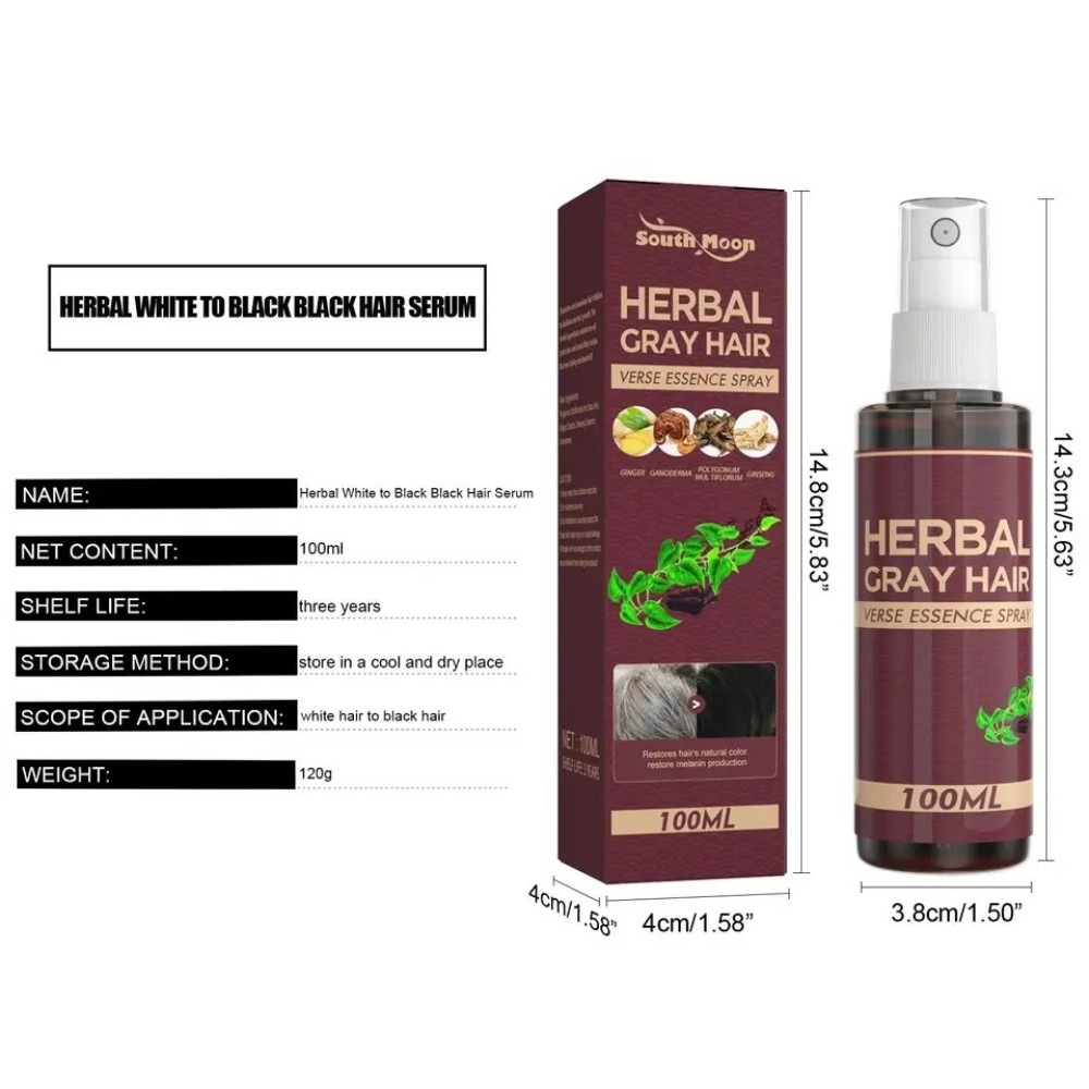 Herbal Black Hair Liquid Polygonum Multiflorum Herbal Essence  Moisturizes and Cares for Natural Black Hair, Smooth and Shiny