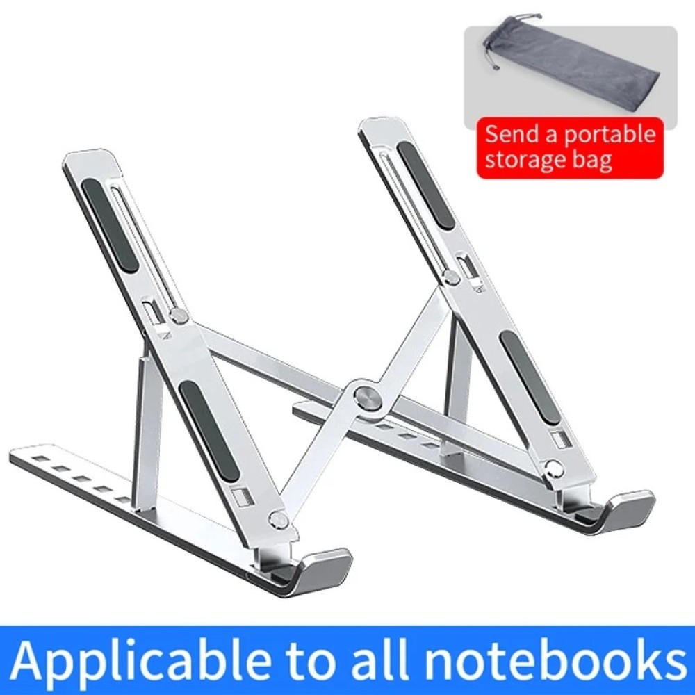 Foldable Laptop Stand Aluminium Alloy Adjustable Laptop Holder Tablet Stand Portable for MacBook, Laptop, Tablet