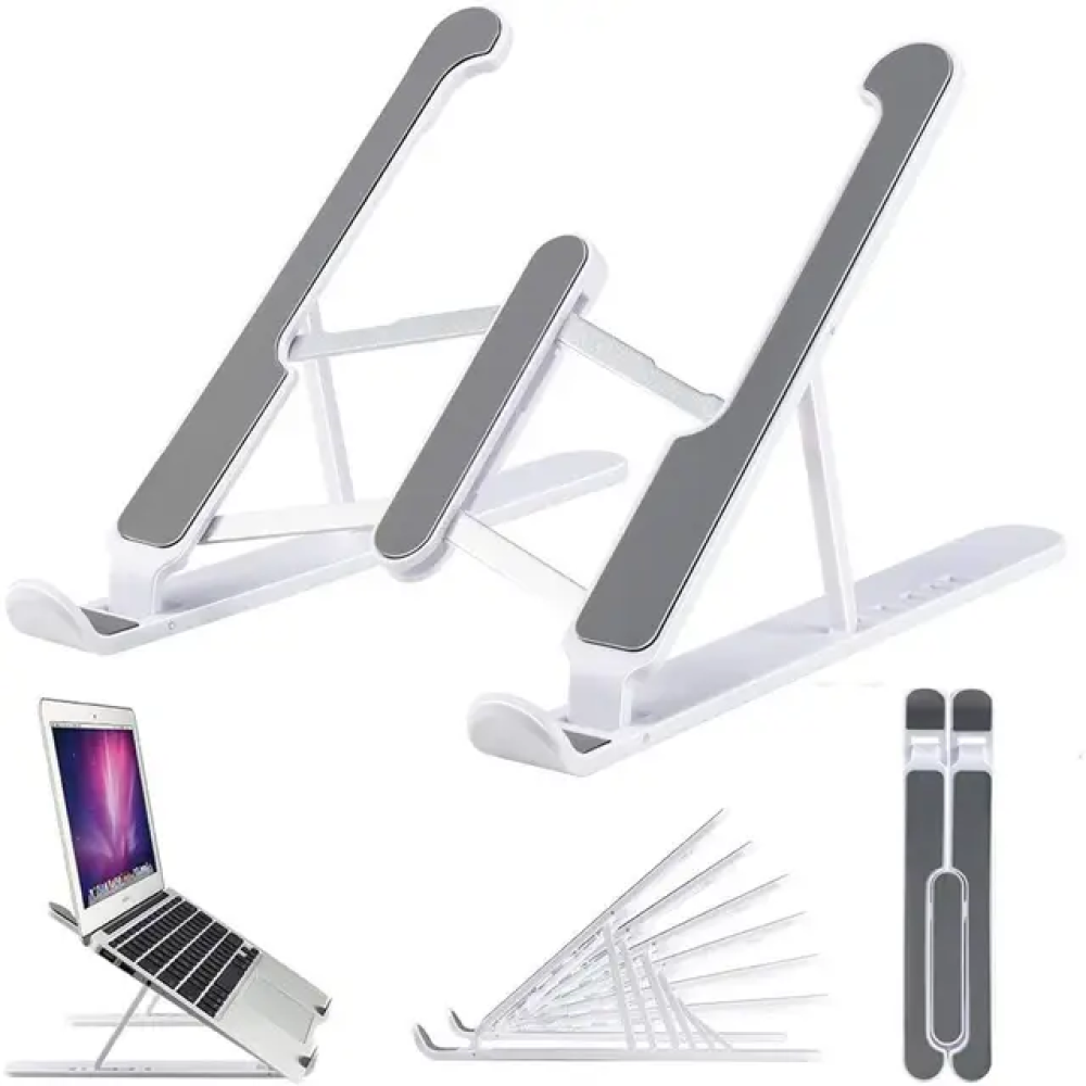 Foldable Laptop Stand Aluminium Alloy Adjustable Laptop Holder Tablet Stand Portable for MacBook, Laptop, Tablet