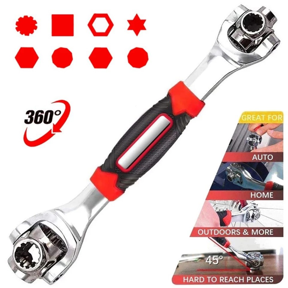 Universal Multi-Function Socket Wrench 360° Double Sided 48in1 Hand Tool for Home and Car Repair