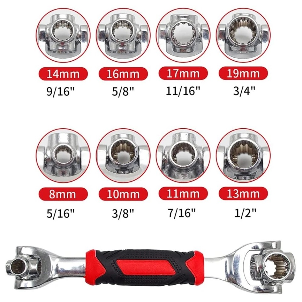 Universal Multi-Function Socket Wrench 360° Double Sided 48in1 Hand Tool for Home and Car Repair