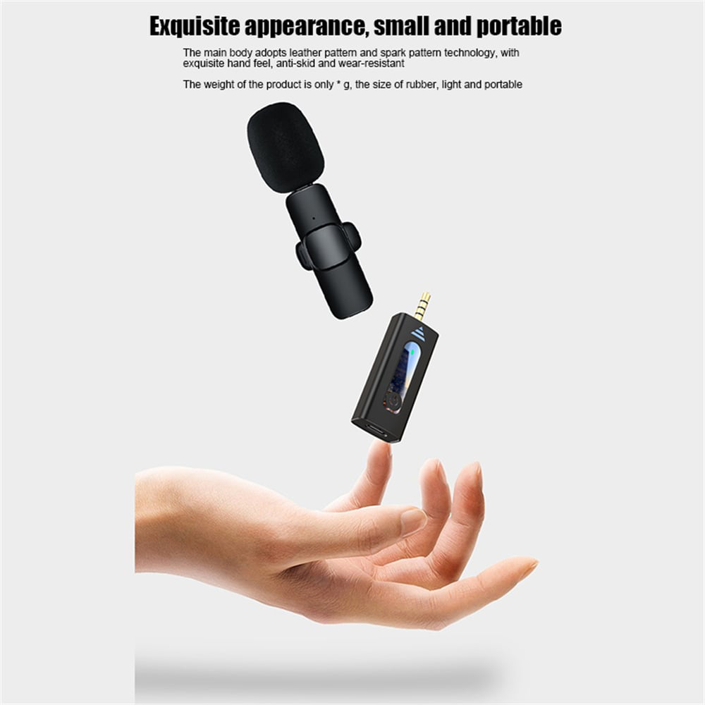 K35 Wireless Lavalier Microphone Mini mic For Phone PC Cell Smartphones Laptop Desktop Collar