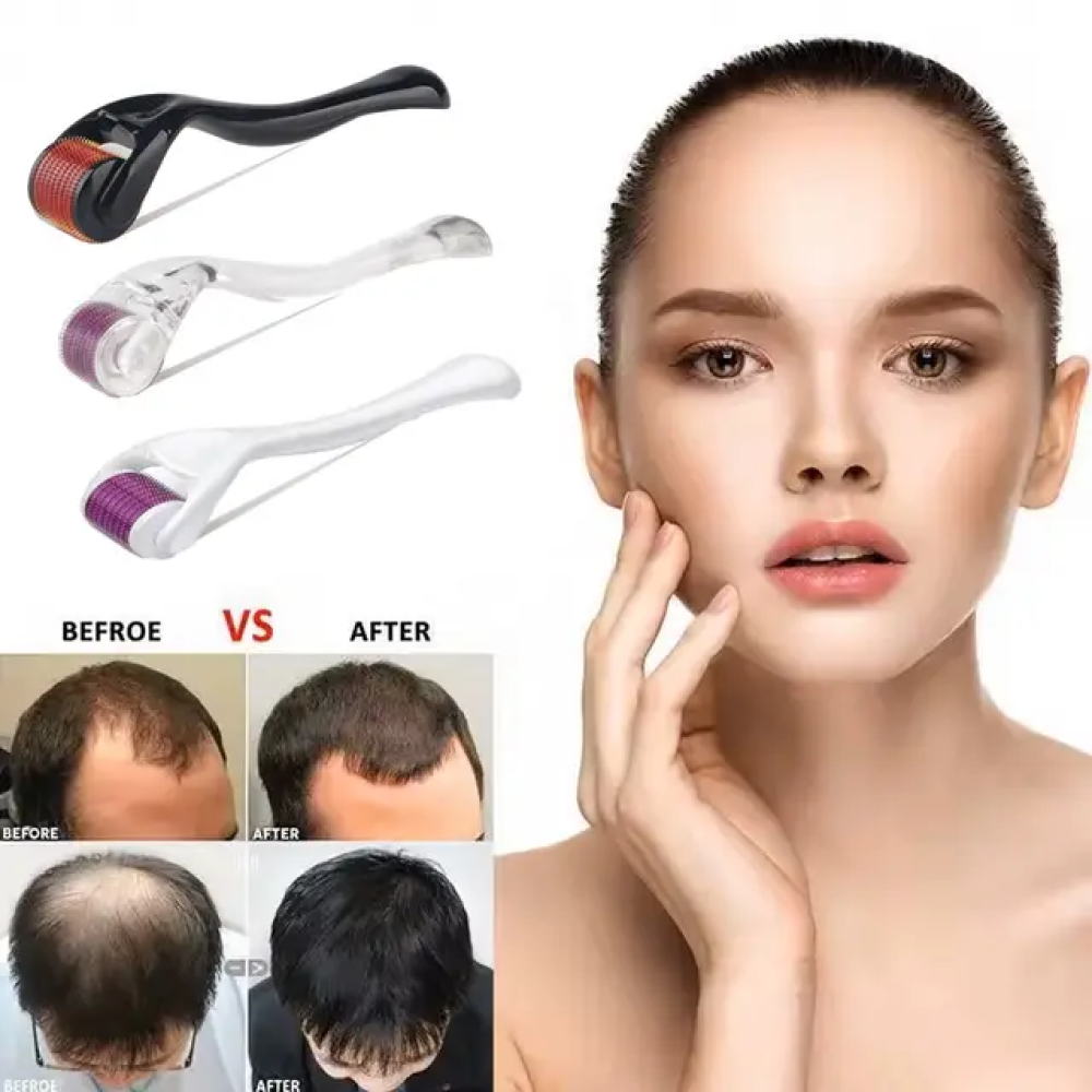 Microneedle Derma Roller System, Facial Hair Growth, Increased Balm and Serum Absorption