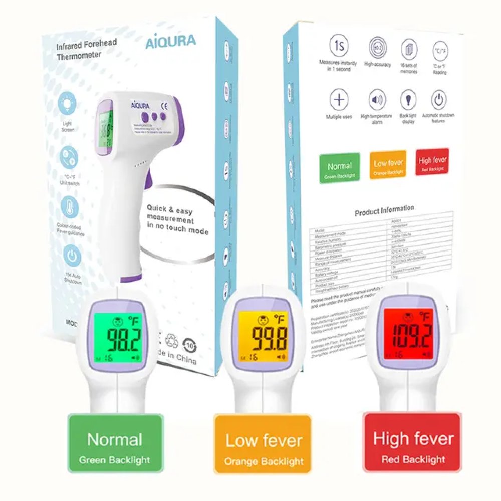 Electronic Thermometer Infrared Forehead Body Digital Thermometer Gun Non-contact Body Temperature Measurement Meter Measurement Device