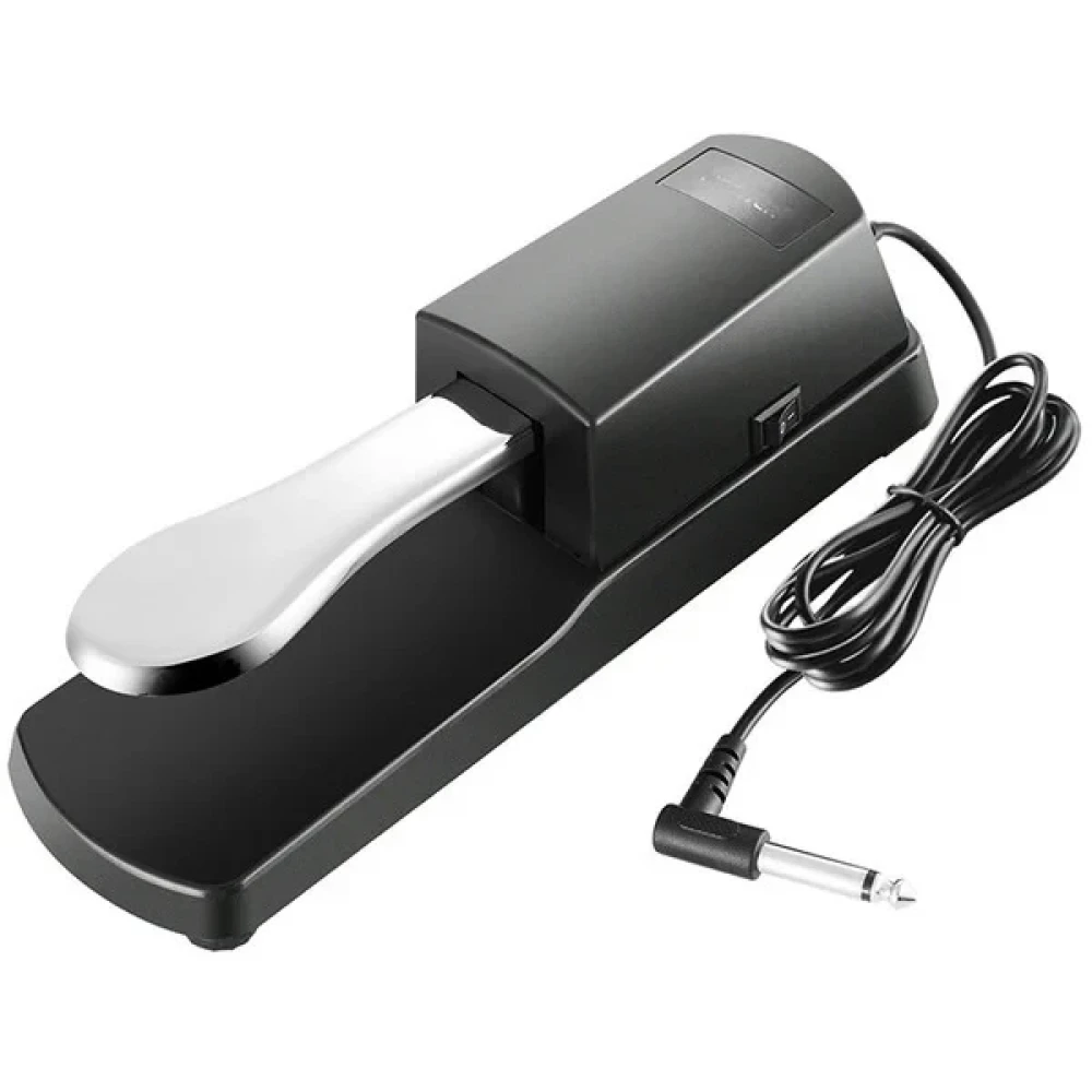Universal Piano Keyboard Sustain Damper Pedal Organ Piano Keyboard Sustain Pedal Chrome Plated Damper Pedal Musical Instruments with Plastic Shell