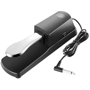 Universal Piano Keyboard Sustain Damper Pedal Organ Piano Keyboard Sustain Pedal Chrome Plated Damper Pedal Musical Instruments with Plastic Shell