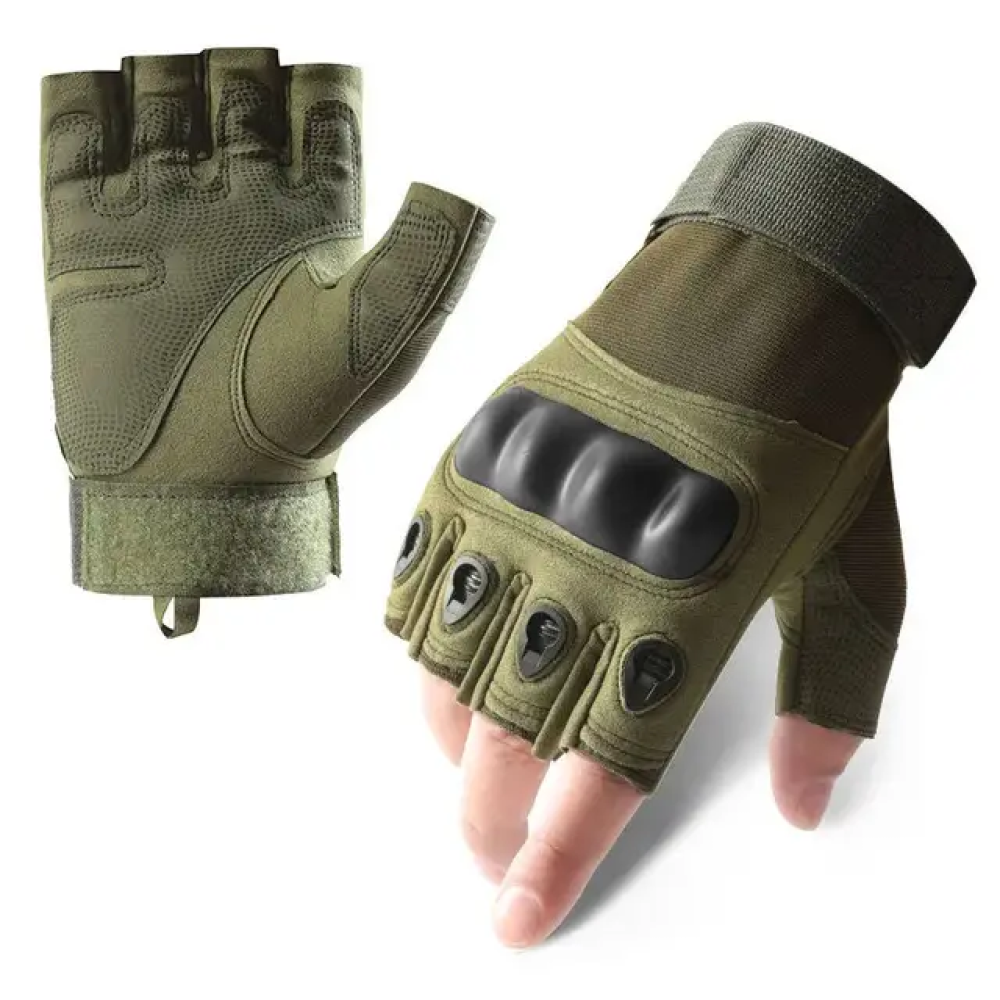 Men's Half Finger Tactical Gloves For Outdoor Cycling, Riding, Sports, Anti-Slip, Wear-Resistant, Mountain Climbing, Fitness, Boxing Training