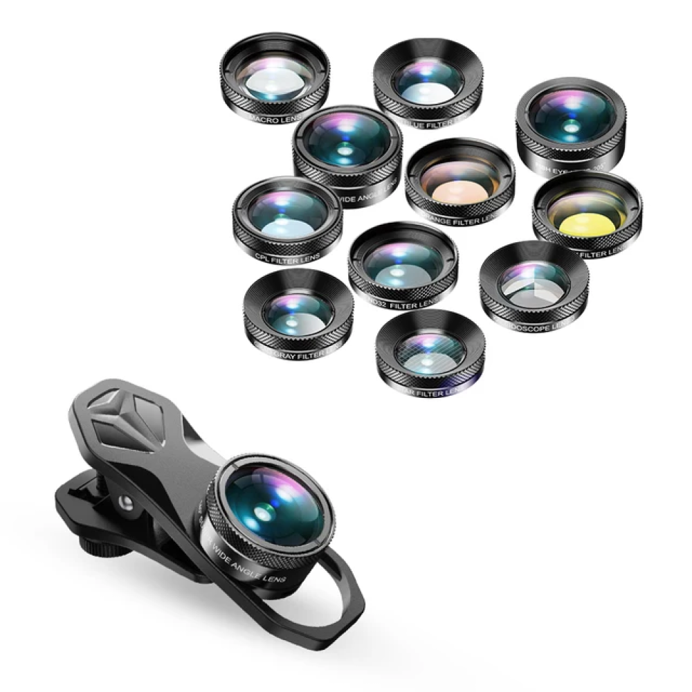 APEXEL Professional 11 in 1 Phone Camera Lens Kit for Smartphone