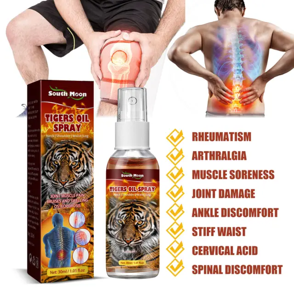 Tiger Oil Chinese Medicine For Treating Rheumatic Arthralgia, Muscle Pain, Bruising & Swelling Tiger Oil Spray