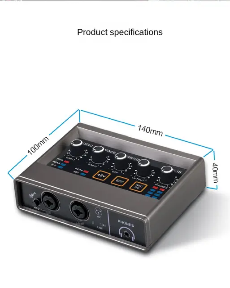 Microphone Recording Sound Card USB Sound Card Audio Mixer Microphone Live Recording K Song