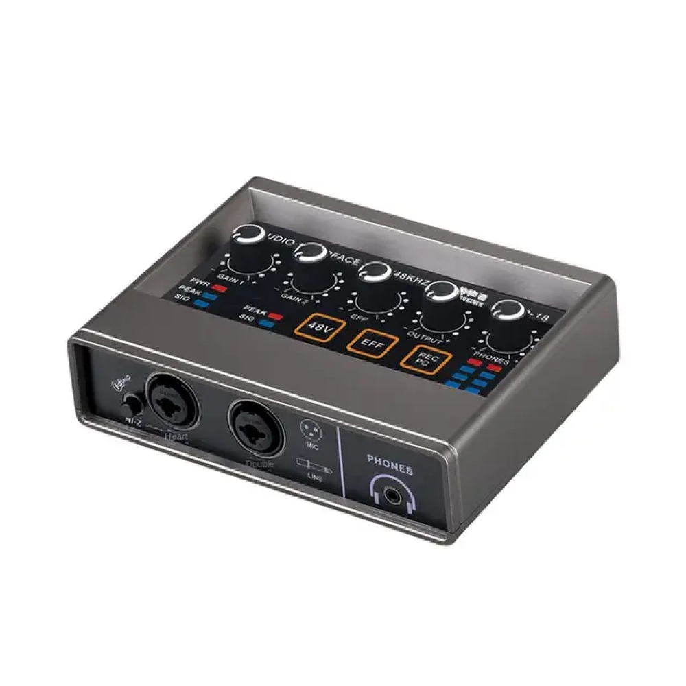 Microphone Recording Sound Card USB Sound Card Audio Mixer Microphone Live Recording K Song