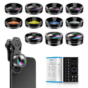 APEXEL Professional 11 in 1 Phone Camera Lens Kit for Smartphone