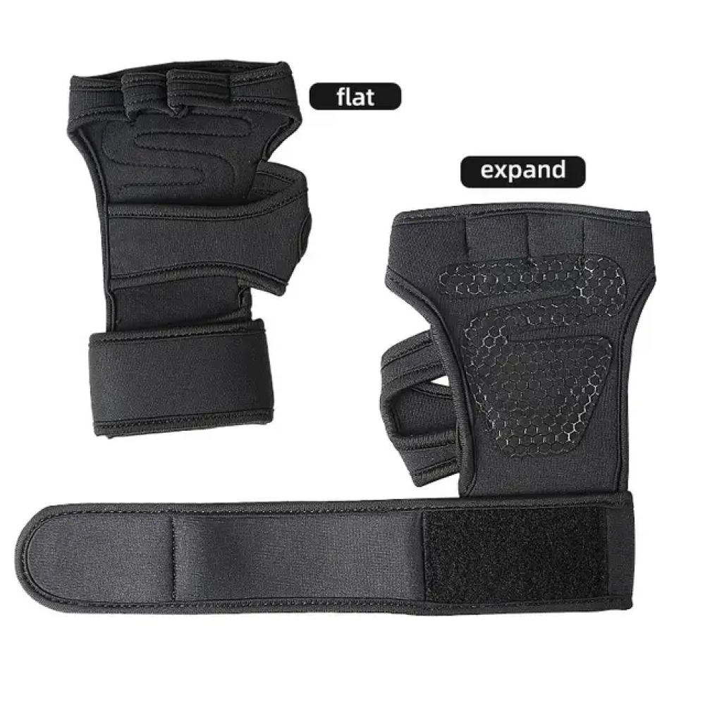 Weight Lifting Workout Gloves with Wrist Support for Men Women Gym Fitness Cross Training Powerlifting Hand Palm Protector Glove