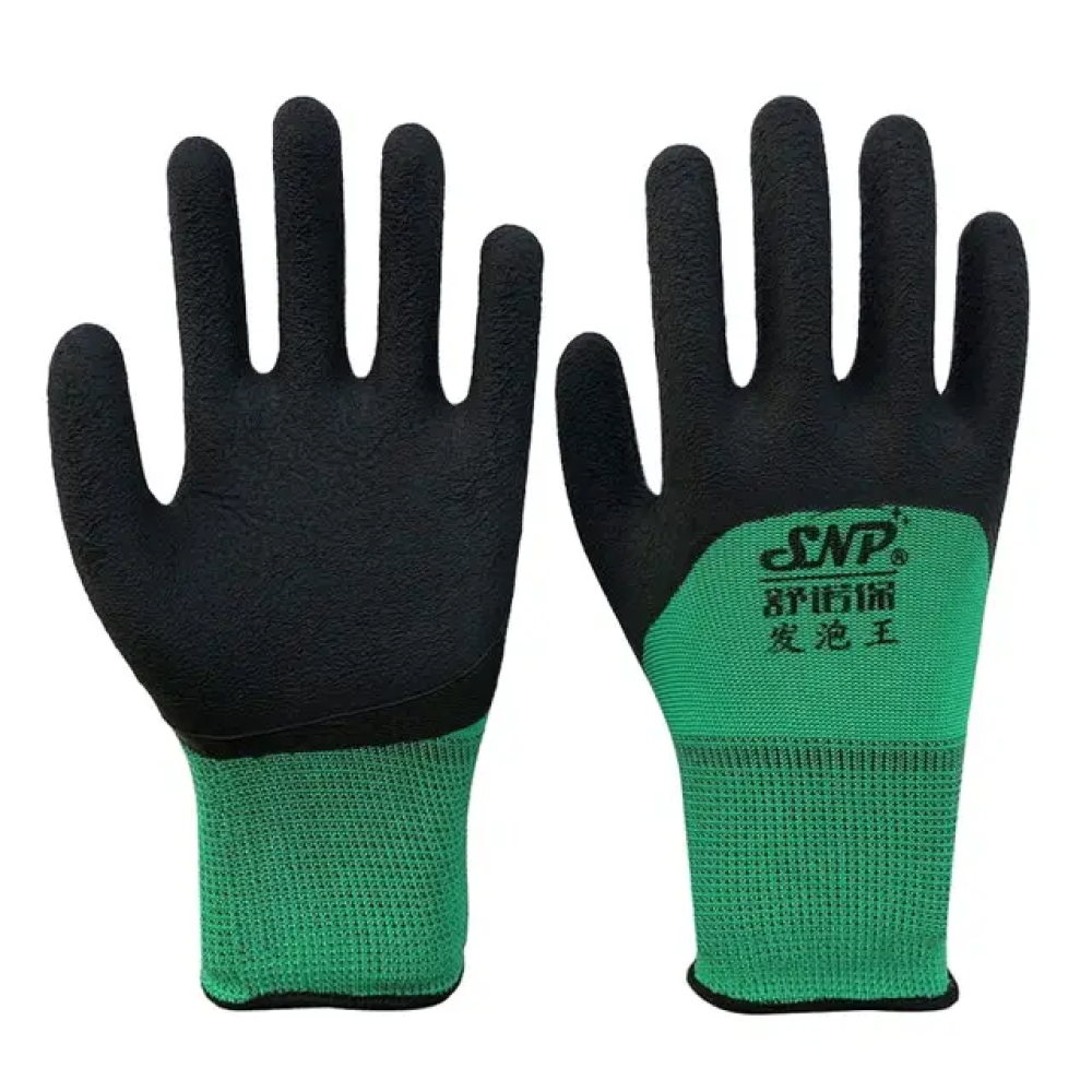 Rubber Wear-resistant Oil-proof Gloves Labor Protection Work Gloves Anti-slip Breathable Gloves for Worker