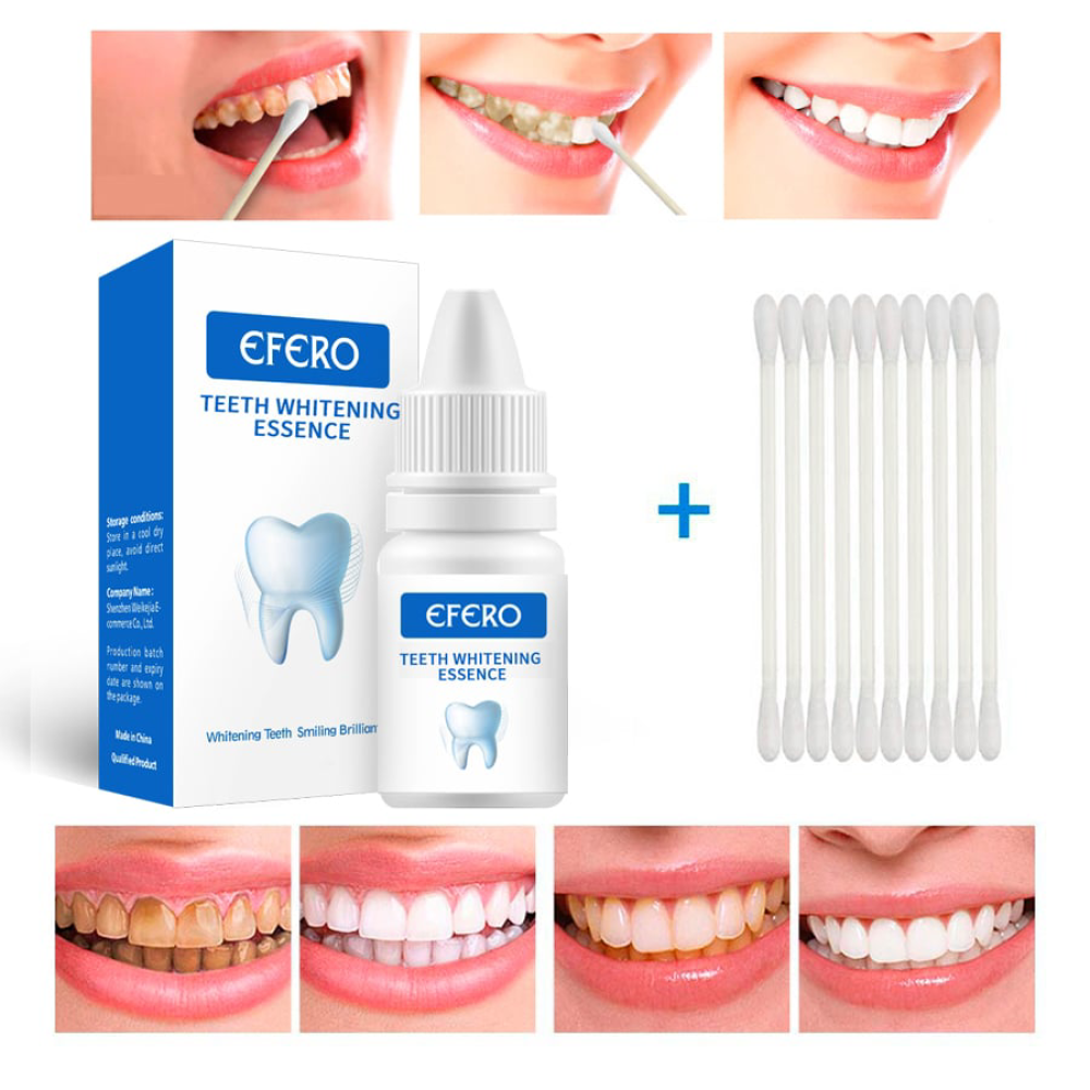 EFERO Teeth Whitening Essence Powder Oral Clean Serum Removes Plaque Stains Brightify Tooth Freshen Breath Bleaching Toothpaste