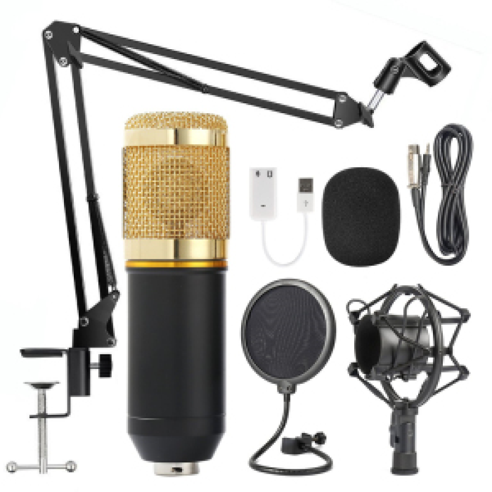 BM800 Condenser Microphone Professional Recording For Phone PC Microphone Kit Karaoke Sound Card