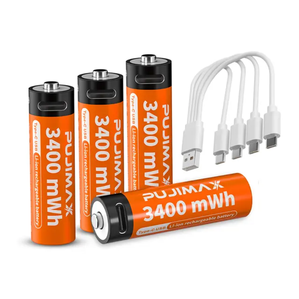 Type-C 1.5V AA Rechargeable Li-ion Battery 4pcs