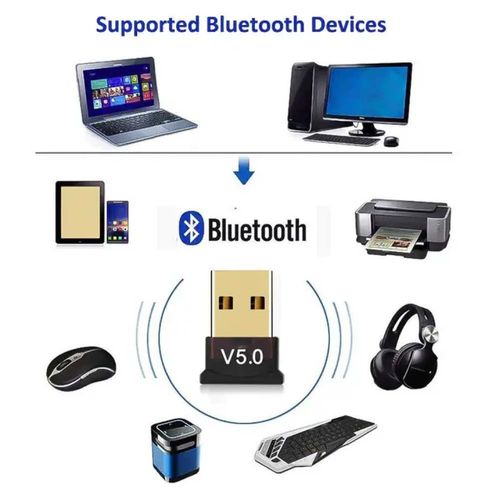 USB Bluetooth Adapter 5.0 Bluetooth Dongle Music Sound Receiver Adaptador Bluetooth Transmitter For Computer PC Laptop