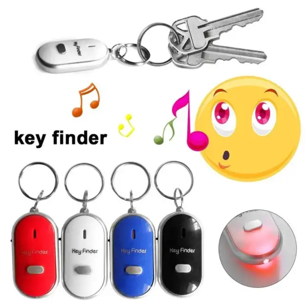 Remote Key Finder, Lightweight Key Detector, Key Locator Device Whistle Key Finder Flashing Beep Sound Remote Lost Key Finder