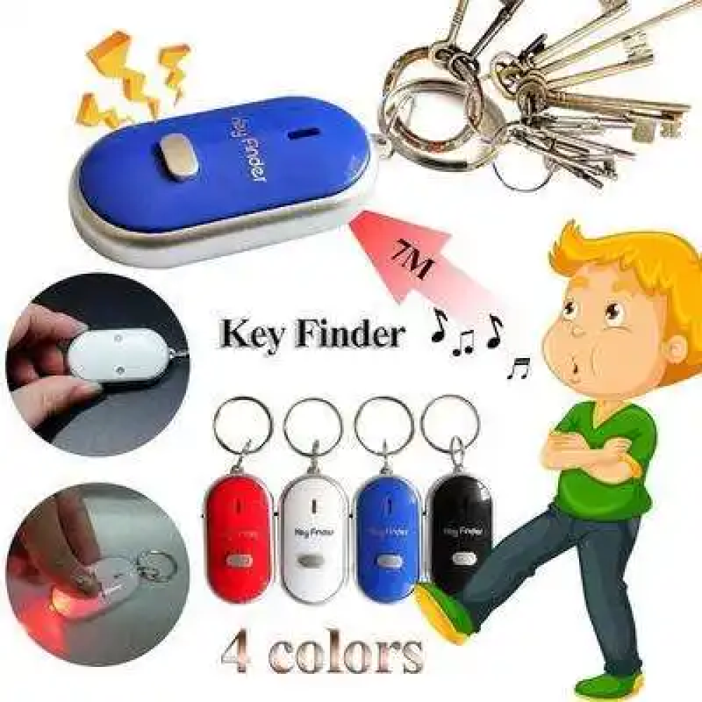 Remote Key Finder, Lightweight Key Detector, Key Locator Device Whistle Key Finder Flashing Beep Sound Remote Lost Key Finder