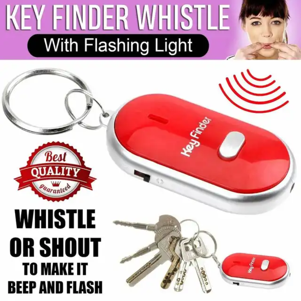 Remote Key Finder, Lightweight Key Detector, Key Locator Device Whistle Key Finder Flashing Beep Sound Remote Lost Key Finder