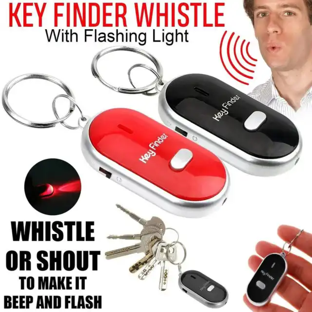 Remote Key Finder, Lightweight Key Detector, Key Locator Device Whistle Key Finder Flashing Beep Sound Remote Lost Key Finder