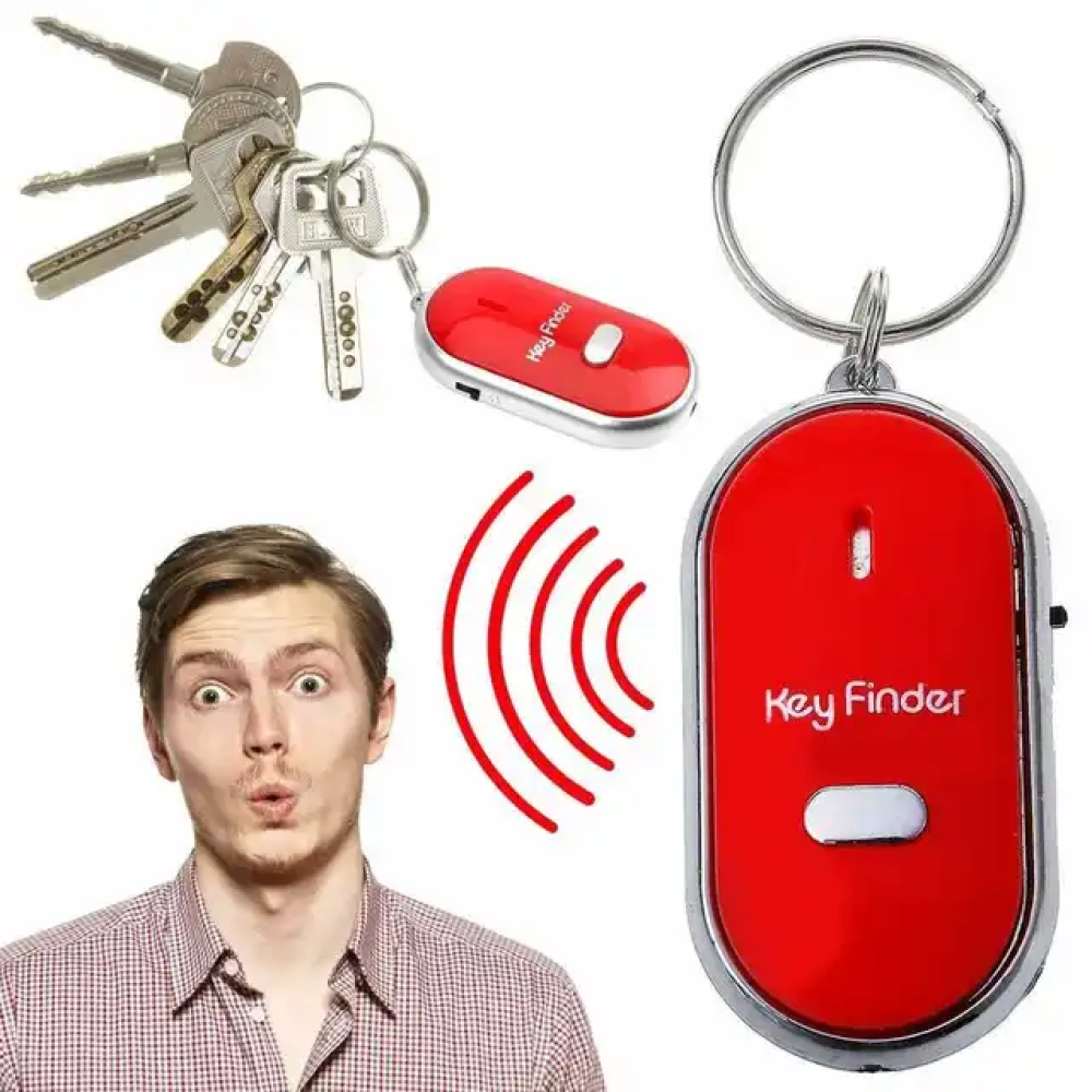 Remote Key Finder, Lightweight Key Detector, Key Locator Device Whistle Key Finder Flashing Beep Sound Remote Lost Key Finder