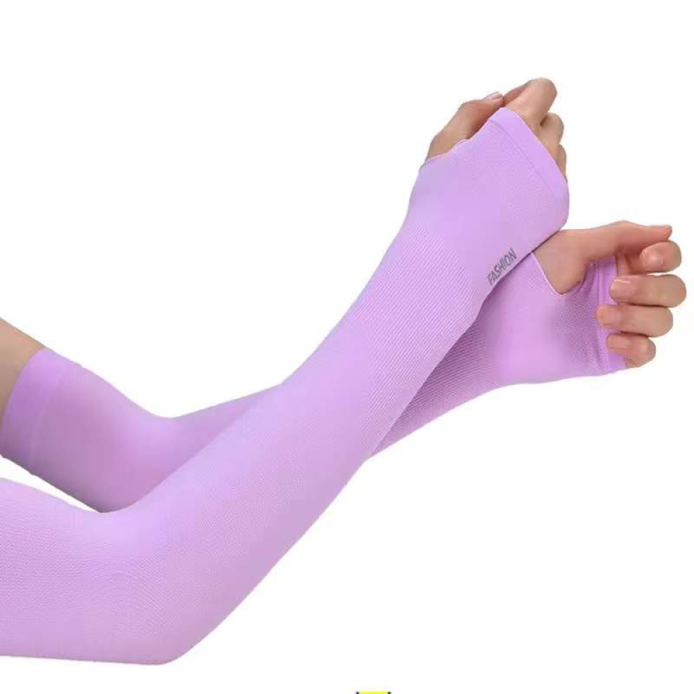 Cooling Arm Sleeves with Thumb Holes Arm Sleeves Cooling Sun Sleeves to Cover Arms Silk Sunscreen Sleeves Prefect for Cycling Driving Golf Running for Men Women