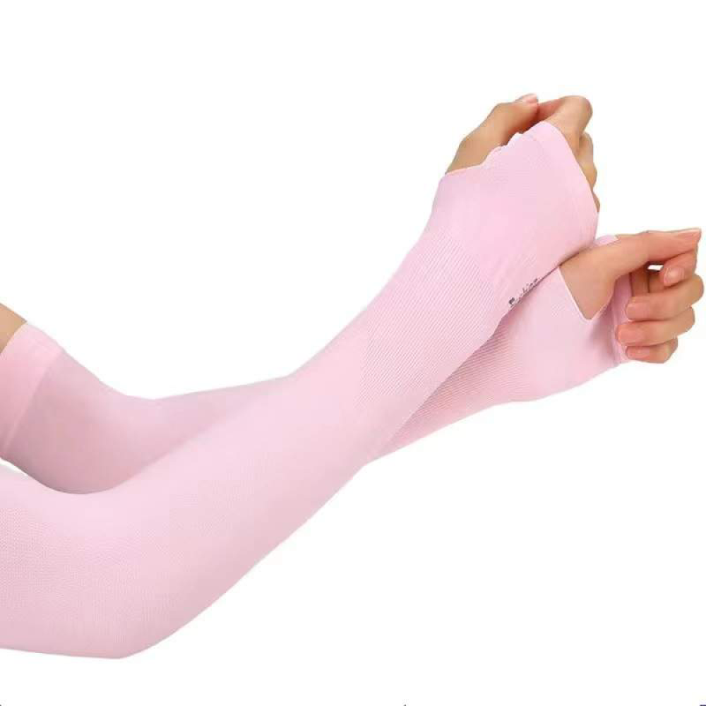 Cooling Arm Sleeves with Thumb Holes Arm Sleeves Cooling Sun Sleeves to Cover Arms Silk Sunscreen Sleeves Prefect for Cycling Driving Golf Running for Men Women