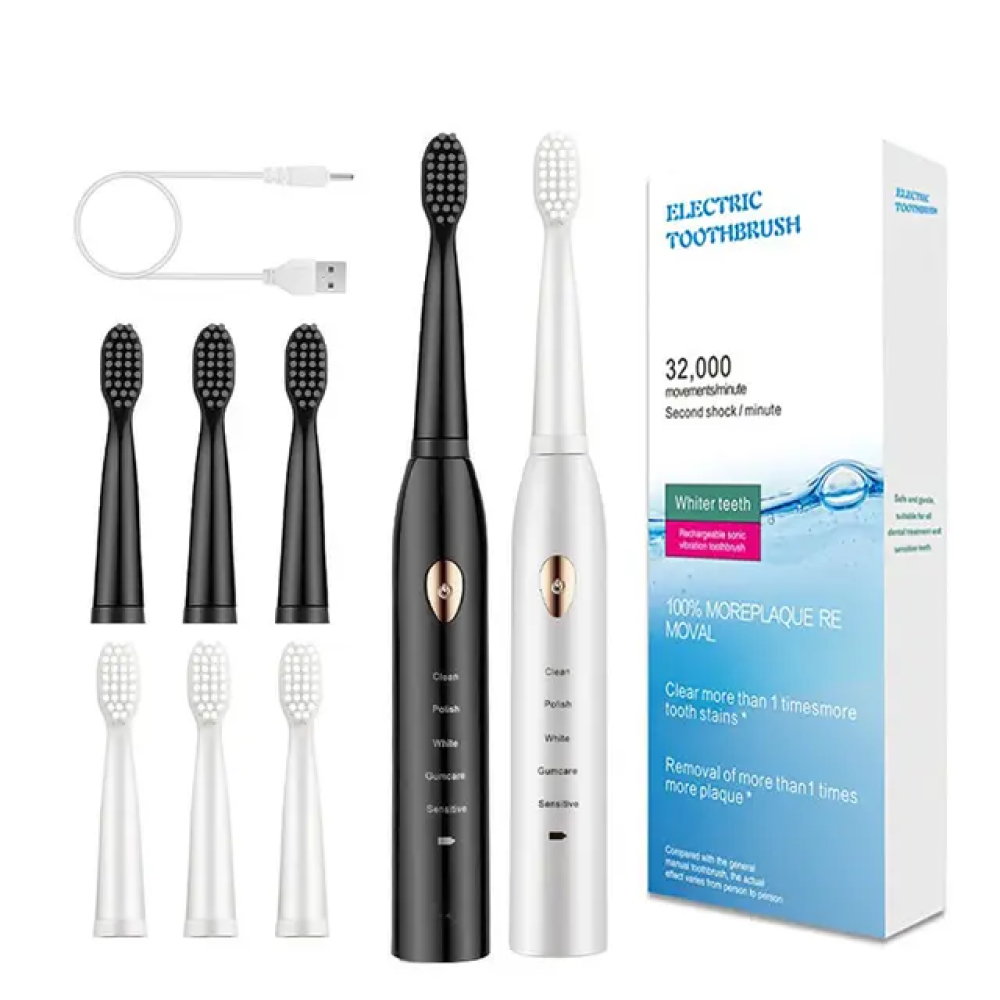 Electric Toothbrush Adult 5-gear Mode USB Charging IPX7 Waterproof