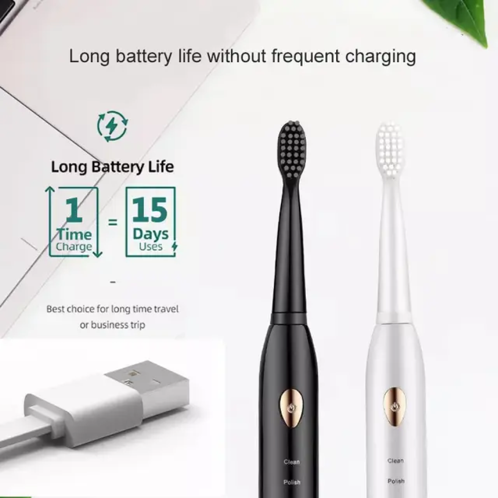 Electric Toothbrush Adult 5-gear Mode USB Charging IPX7 Waterproof