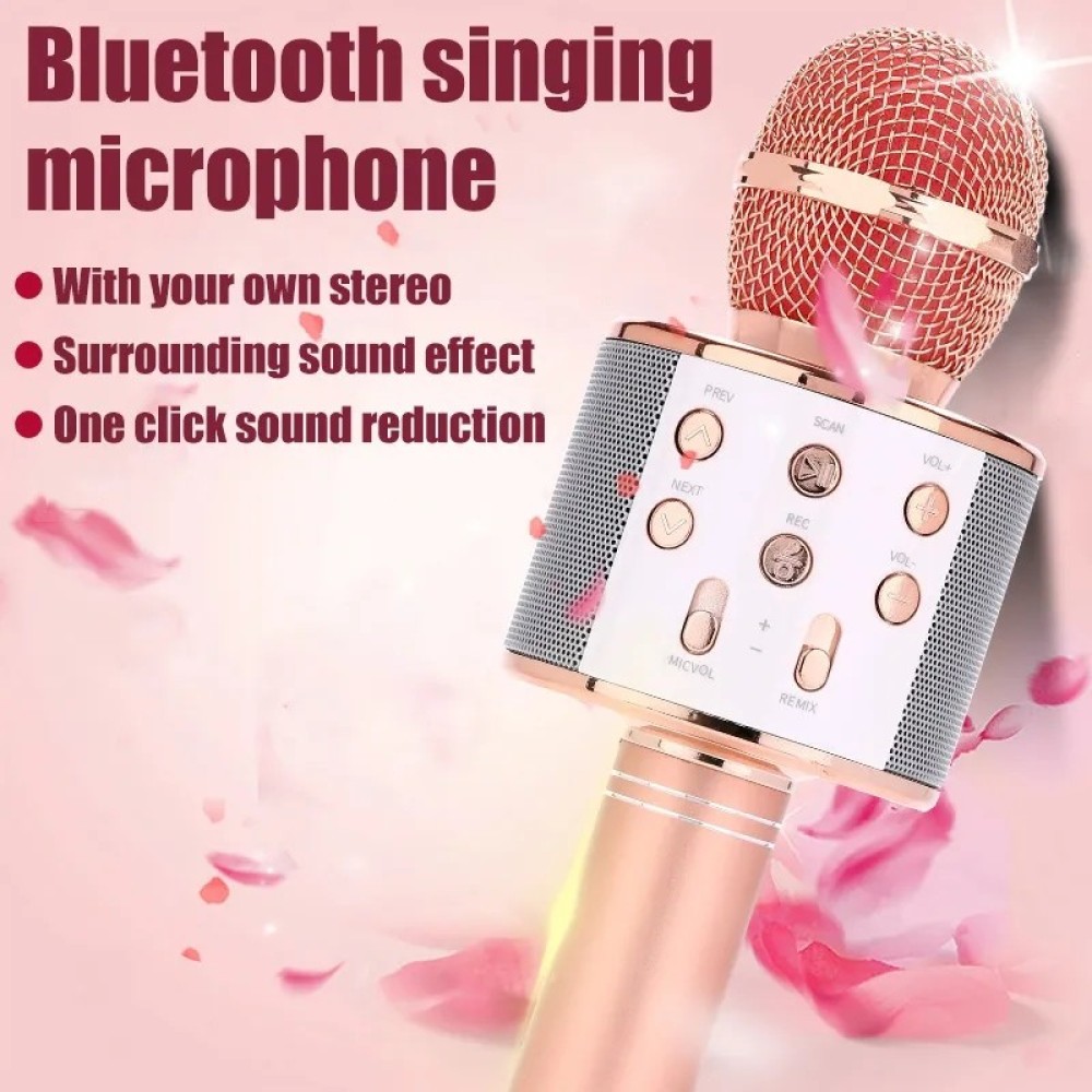 WS858 Wireless Bluetooth Microphone Kgebao Microphone Audio Integrated Home KTV