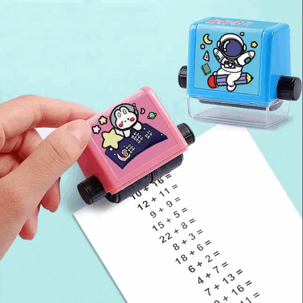 Addition and Subtraction Teaching Stamps for Kids Double-Head Roller Math Stamp