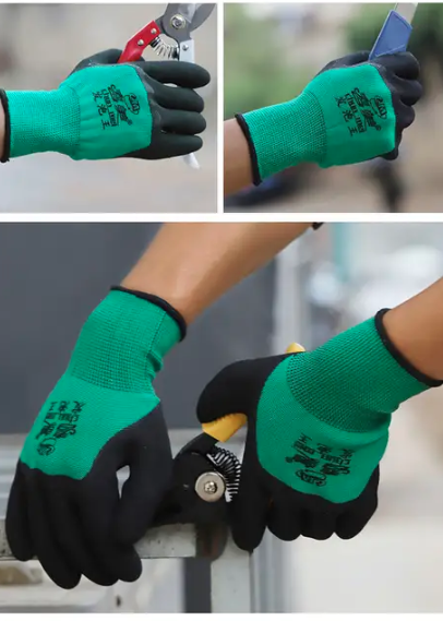 Rubber Wear-resistant Oil-proof Gloves Labor Protection Work Gloves Anti-slip Breathable Gloves for Worker - Image 2