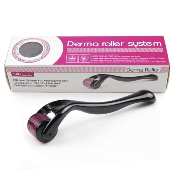 Micro Needling 540 Roller Derma Roller 0.5mm Titanium Hair Regrowth Beard Growth Anti-Hair Loss Treatment