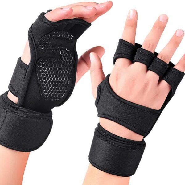 Men and Women's Weight Lifting Gloves with Wrist Support: Gym Fitness, Cross Training, Powerlifting, Hand Palm Protector