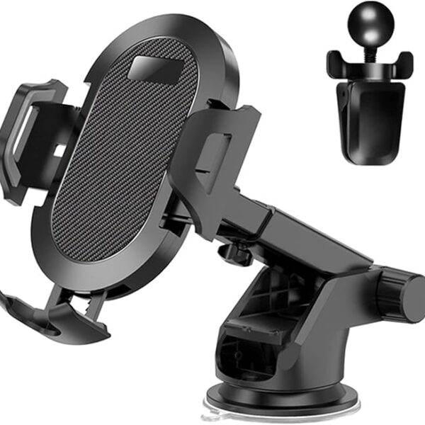 Universal Cell Phone Holder for Car Phone Mount Car Phone Holder Dashboard Windshield Air Vent Long Arm Strong Suction
